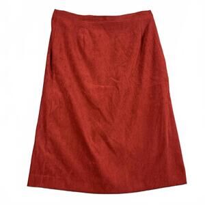 Vintage D'Allaird Womens Size 18 Suede-Look Red Skirt